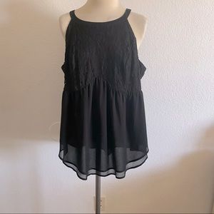 Torrid laced peplum sleeveless top size large